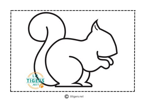 squirrel template printable